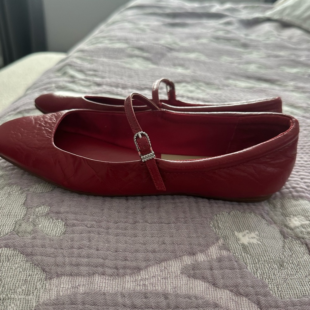 Dolce Vita Cherry Red Mary Jane Flats - Picture 2 of 3